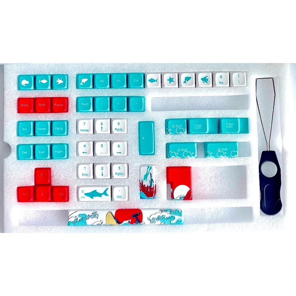 Set of 131 Keycaps for Gamer Keyboard Men Computer Unisex Electronics Gift NWT